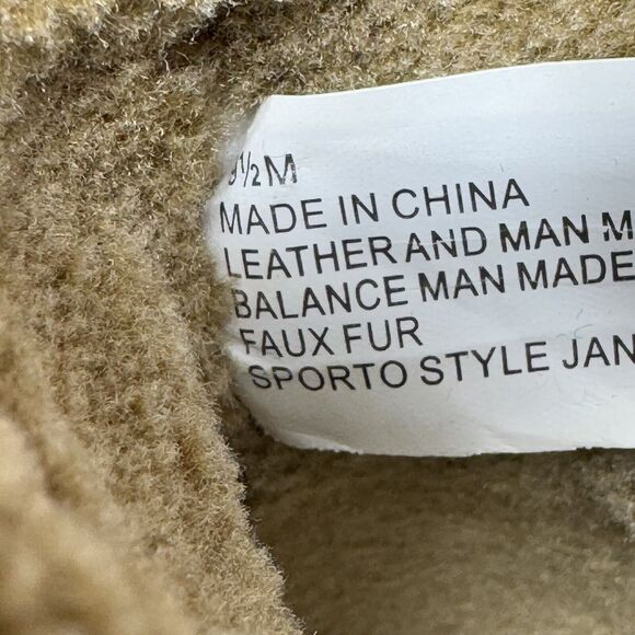 Sporto Brown Suede Moccasin Boots Fleece Lined Size 9.5 - Picture 4 of 5